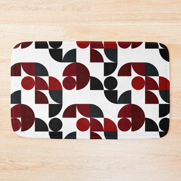 Item preview, Black and Red Circular Abstract Flat Pattern - Minimalist Geometric Design designed and sold by Neitherworld-BJ.