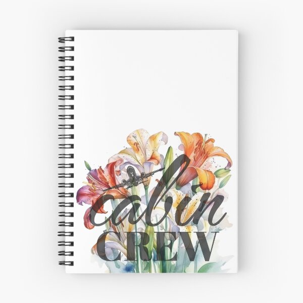 Item preview, Cabin Crew & Lilies watercolor design for Flight Attendants Stewardess Flight Crew designed and sold by AviationArtists.