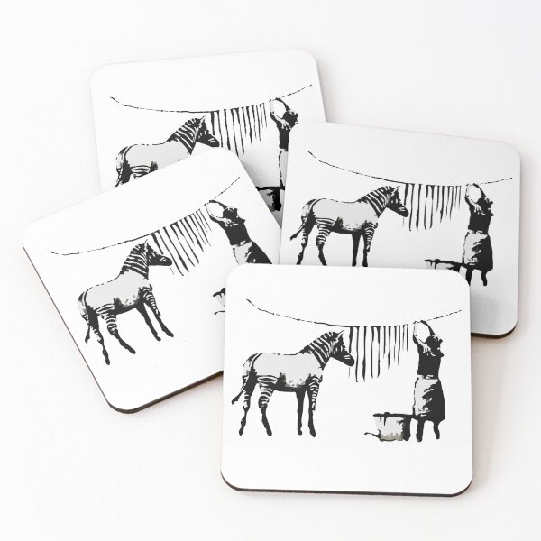Item preview, BANKSY Washing Zebra Stripes designed and sold by inkstyl.