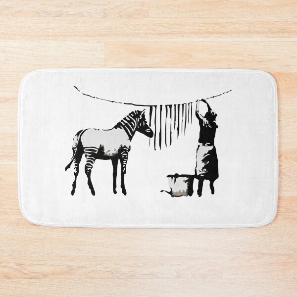 Item preview, BANKSY Washing Zebra Stripes designed and sold by inkstyl.