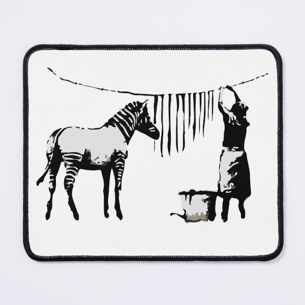 Item preview, BANKSY Washing Zebra Stripes designed and sold by inkstyl.
