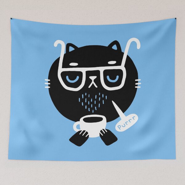 Item preview, Cat Loves Coffee designed and sold by obinsun.