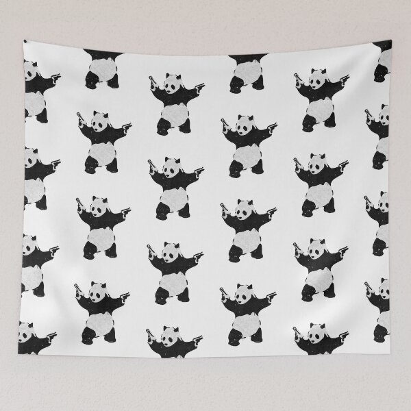 Item preview, BANKSY Armed Panda with Guns designed and sold by inkstyl.