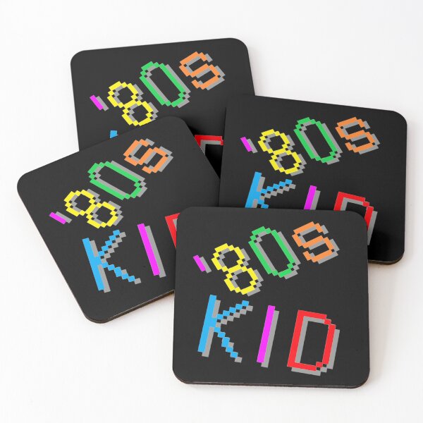 Item preview, '80s Kid. Colorful Retro Statement. (Black Background) designed and sold by ArtByLM.