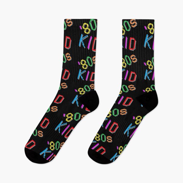 Item preview, '80s Kid. Colorful Retro Statement. (Black Background) designed and sold by ArtByLM.