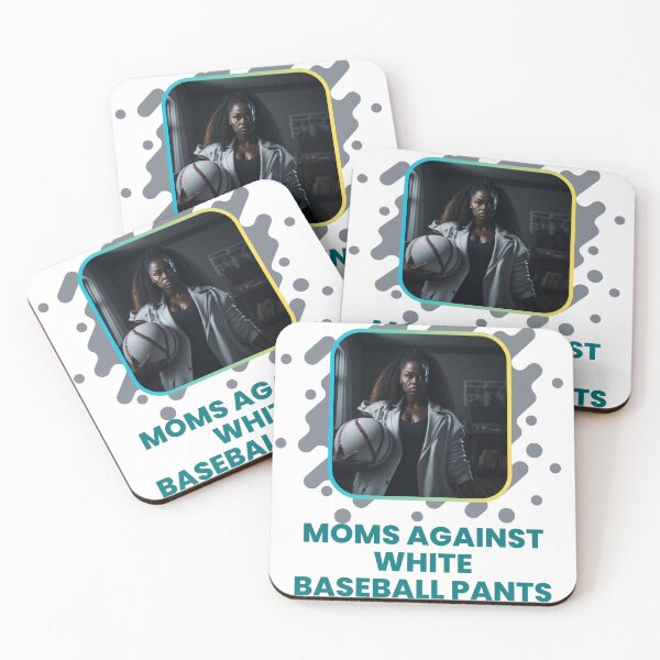 Item preview, moms against white baseball pants funny design designed and sold by Jafues-Design.