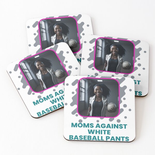 Item preview, moms against white baseball pants funny design designed and sold by Jafues-Design.