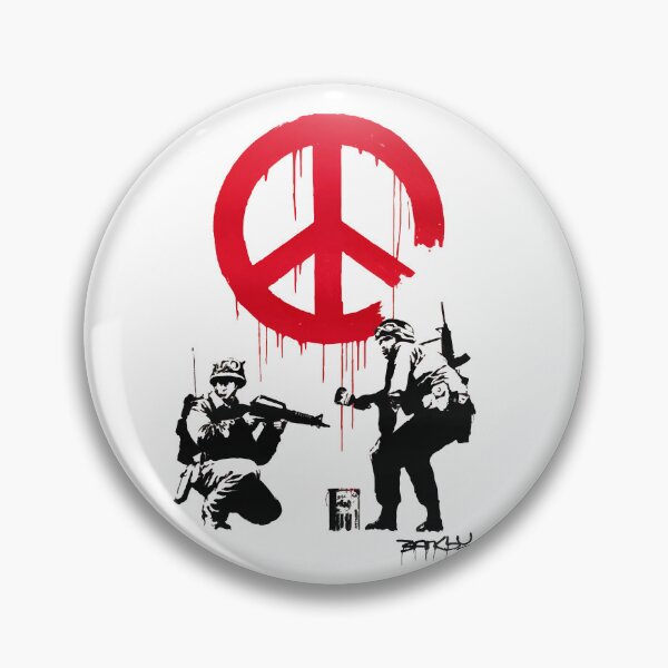Item preview, BANKSY Soldiers Paint Peace Sign designed and sold by inkstyl.