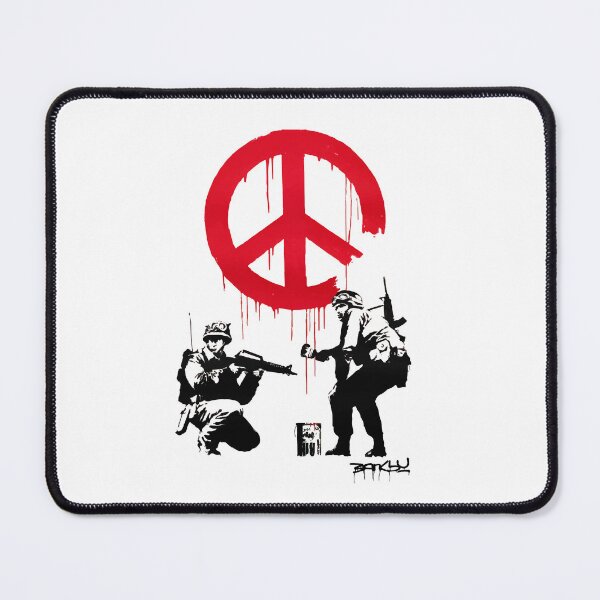 Item preview, BANKSY Soldiers Paint Peace Sign designed and sold by inkstyl.