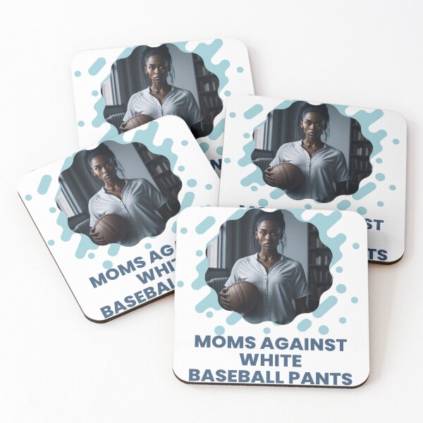 Item preview, moms against white baseball pants funny design designed and sold by Jafues-Design.