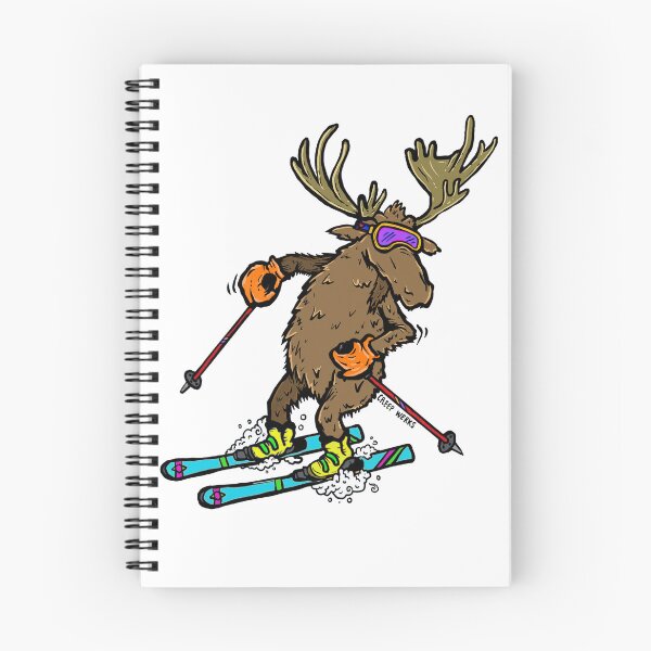 Item preview, Moose on Skis, a Skiing Moose, moose, skis, etc... designed and sold by maroonbeard.