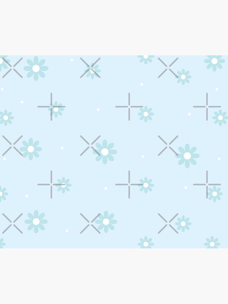 Thumbnail 5 of 5, Mouse Pad, Cute Flowers And Light Blue Background designed and sold by Victoria Riabov.
