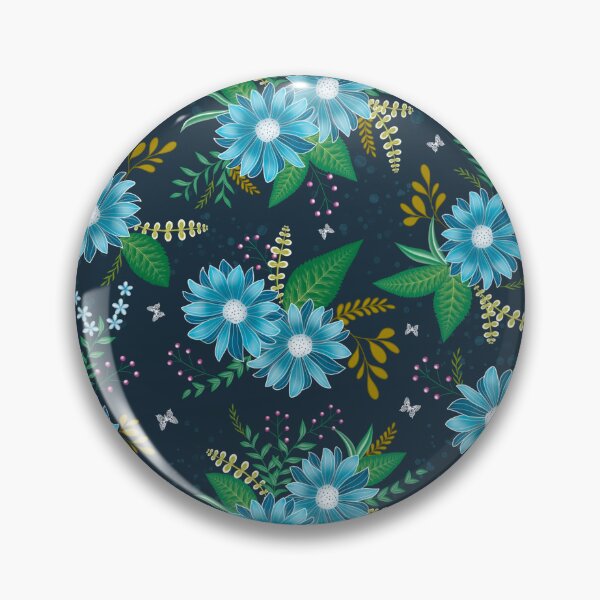 Item preview, Daisy Flower - NavyBlue designed and sold by JaselviiStudio.