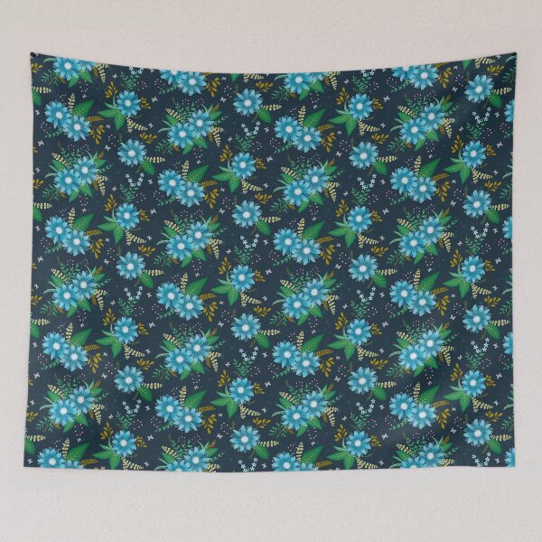 Item preview, Daisy Flower - NavyBlue designed and sold by JaselviiStudio.