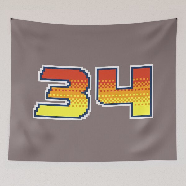 Item preview, 34 Pixel Font Thirty Four in Red Orange and Yellow designed and sold by pixeltogs.
