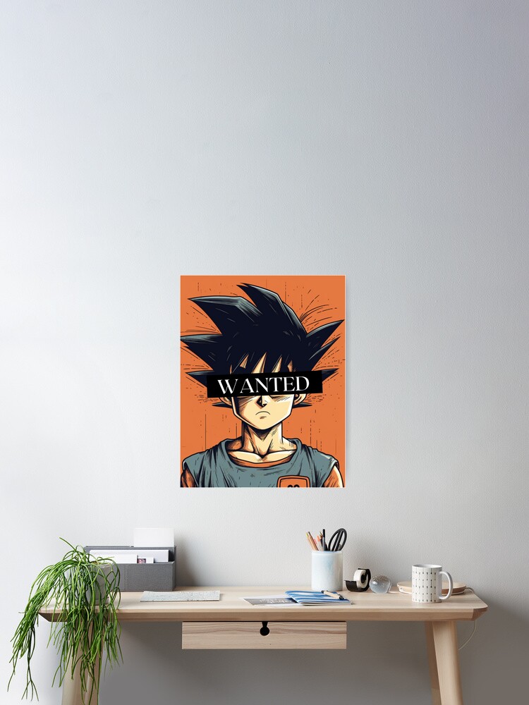 Dragonball Son Goku Mugshot Illustration Poster by CremisArt