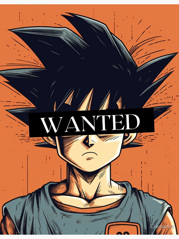 Dragonball Son Goku Mugshot Illustration Poster by CremisArt