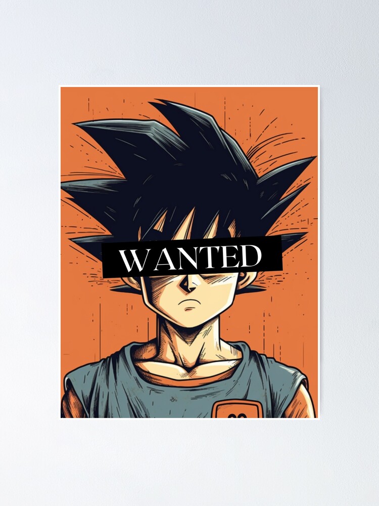 Dragonball Son Goku Mugshot Illustration Poster by CremisArt