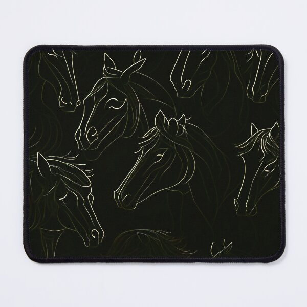 Artikelvorschau, Cowgirl-Design: Nahtloses Pferderennen in Schwarz und Gold entworfen und verkauft von Bb-gl.