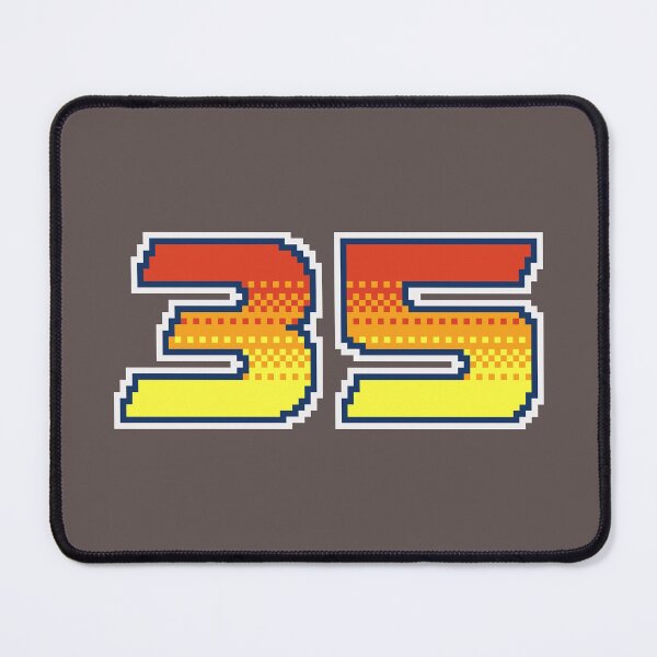 Item preview, 35 Pixel Font Thirty Five in Red Orange and Yellow designed and sold by pixeltogs.