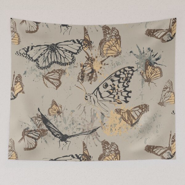 Item preview, Pattern - Soft butterflies - Tea soaked and sharpies designed and sold by Eejee-SK.