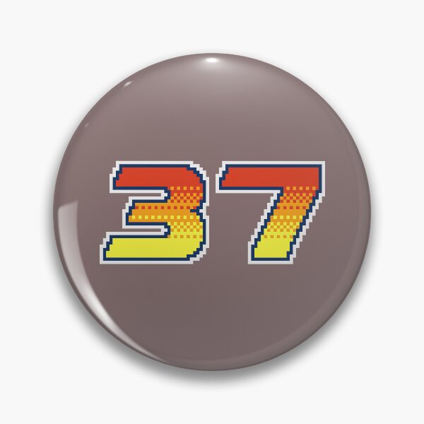 Item preview, 37 Pixel Font Thirty Seven in Red Orange and Yellow designed and sold by pixeltogs.