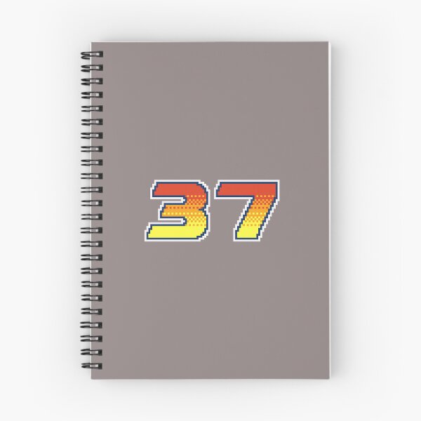 Item preview, 37 Pixel Font Thirty Seven in Red Orange and Yellow designed and sold by pixeltogs.