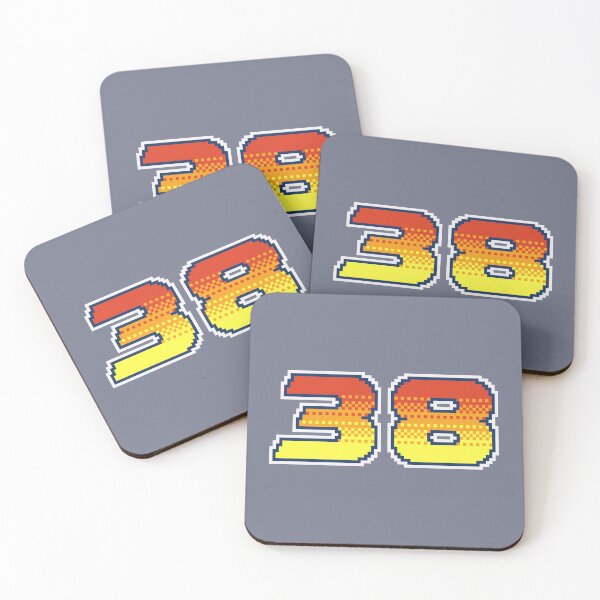 Item preview, 38 Pixel Font Thirty Eight in Red Orange and Yellow designed and sold by pixeltogs.