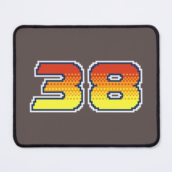 Item preview, 38 Pixel Font Thirty Eight in Red Orange and Yellow designed and sold by pixeltogs.