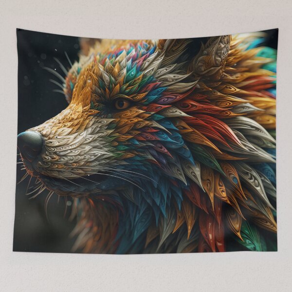 Item preview, "Painted Fox" designed and sold by Alpha--Designs.