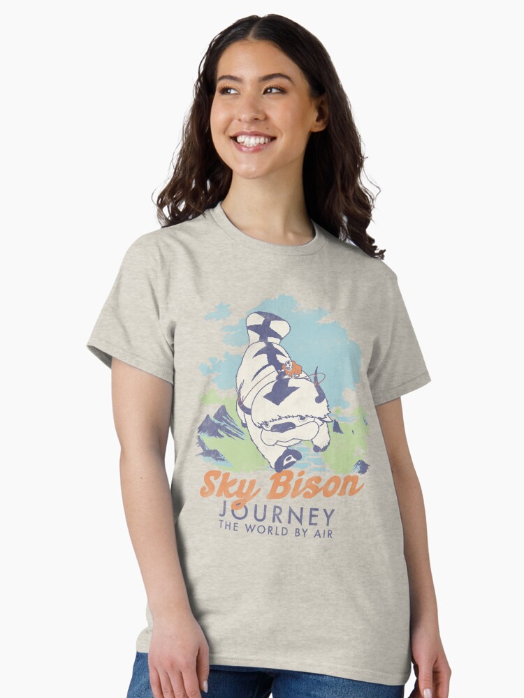 Thumbnail 2 of 7, Classic T-Shirt, Avatar: The Last Airbender Sky Bison Journey The World designed and sold by FifthSun.