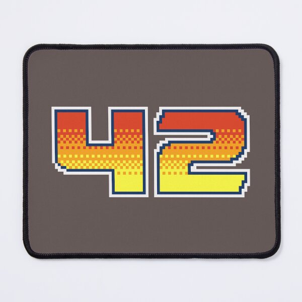 Item preview, The answer is 42. Pixel Font Forty Two in Red Orange and Yellow designed and sold by pixeltogs.