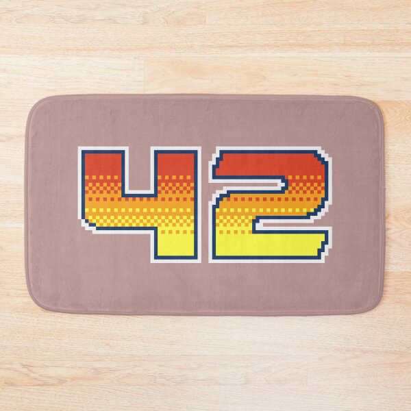 Item preview, The answer is 42. Pixel Font Forty Two in Red Orange and Yellow designed and sold by pixeltogs.