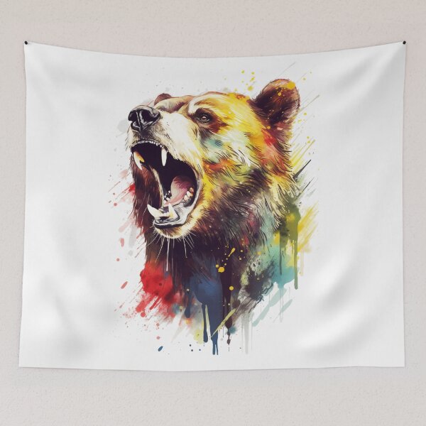 Item preview, bear roaring designed and sold by Art  StikertWorld.
