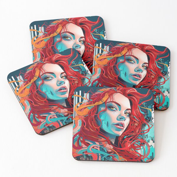 Item preview, beautiful redhead woman designed and sold by ArtX - AI.