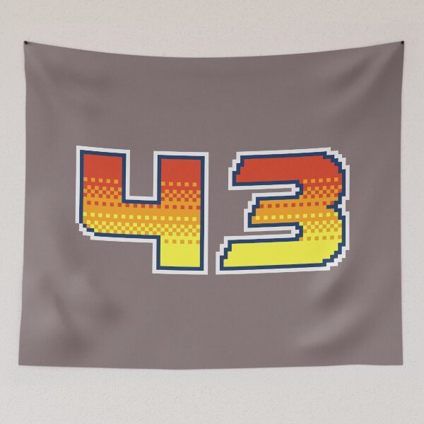 Item preview, 43 Pixel Font Forty Three in Red Orange and Yellow designed and sold by pixeltogs.