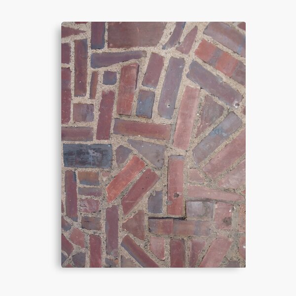 Surfaces, brick, wall, unstandard, pattern Metal Print