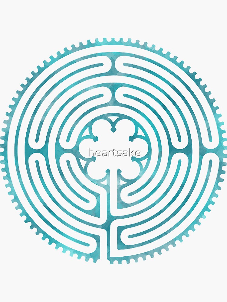 Thumbnail 3 of 3, Sticker, Chartres Labyrinth designed and sold by heartsake.