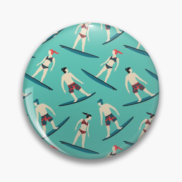 Item preview, STOKED with SURFER DUDE Single Graphic and Surfing Summer Beach Outdoor Ocean Sports Surfboard Pattern - UnBlink Studio by Jackie Tahara designed and sold by Jackie Tahara of UnBlink Studio.