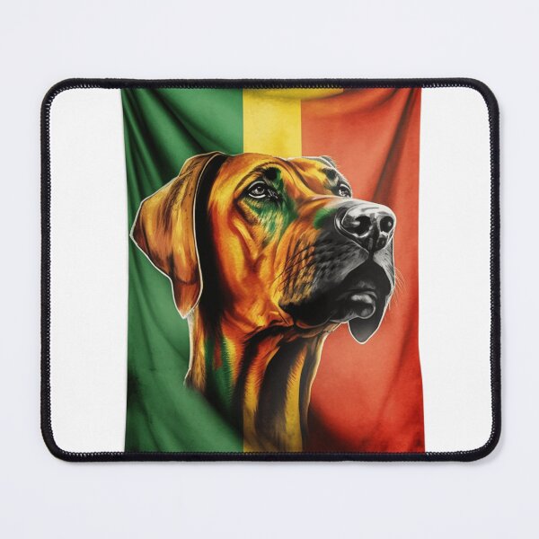 Item preview, Bold confident RHODESIAN RIDGEBACK drapped in Zimbabwe FLAG designed and sold by AI2025.