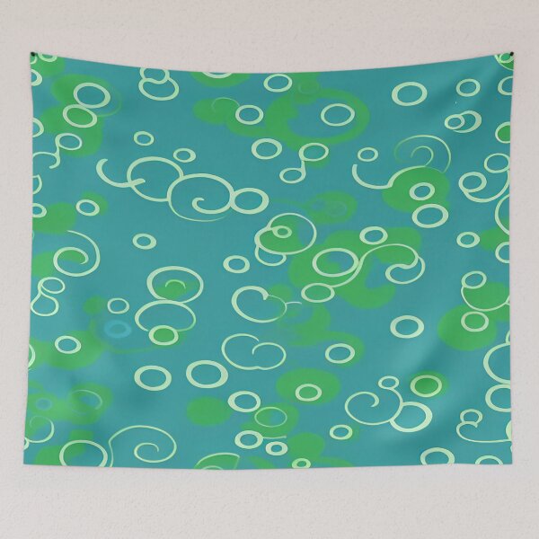Item preview, Circular Pieces Fragmented on Mixed Green Background designed and sold by deniselynnimage.