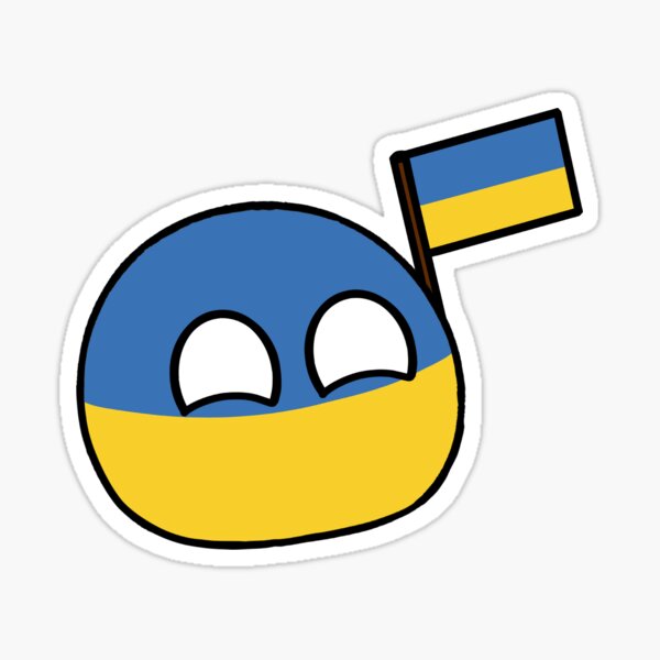 Countryballs And Their Flag Ukraineball Sticker For Sale By   St,small,507x507 Pad,600x600,f8f8f8 