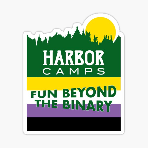 "Fun Beyond the Binary" - Harbor Camps Sticker