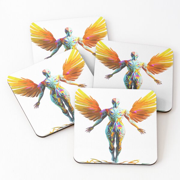 Item preview, Ayahuasca Bird Human God | Ethereal Flight | Radiant Winged Silhouette designed and sold by mindexploration.