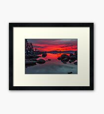 Sky on Fire - Lake Tahoe Framed Print