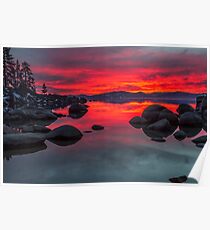 Sky on Fire - Lake Tahoe Poster