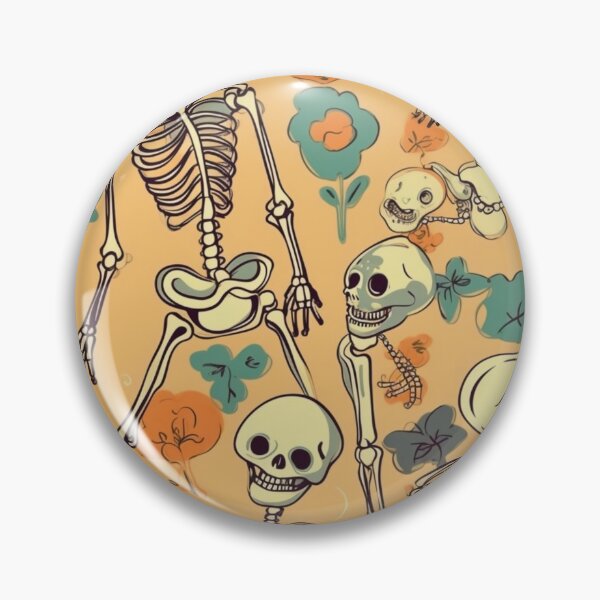 Item preview, #1 Funny Bones: Quirky Cartoon Skeleton Pattern designed and sold by Pexelpanoramas.