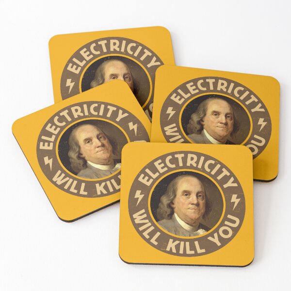 Item preview, Funny Benjamin Franklin Design: 'Lightning Will Kill You'  designed and sold by hadleyfoo.