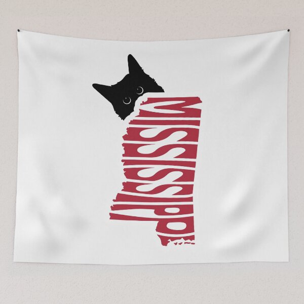 Item preview, Cat Loves Mississippi | State Pride Shirt for Pet Lovers designed and sold by GoblinBoutique.