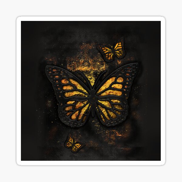 Item preview, mariposa de oro negro designed and sold by CrisMor-Art.
